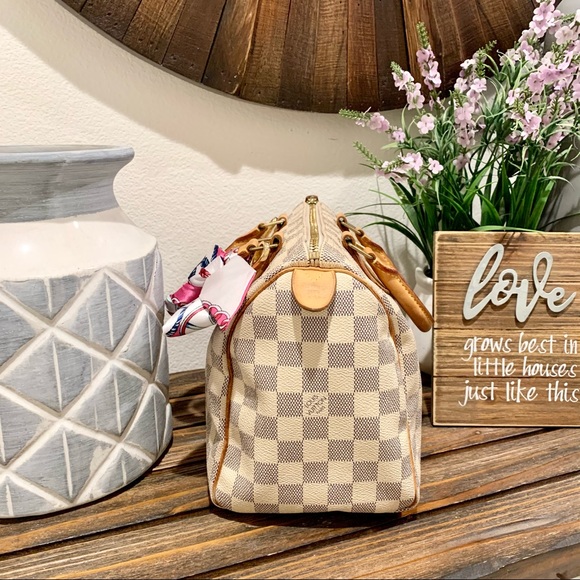 SOLD❤️Louis Vuitton Azur Speedy 25 & Sarah Wallet - Picture 4 of 16